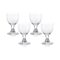 Patirica Tall White Wine Glass, Set 4 - Glass Stem Detail | Bone & Brass