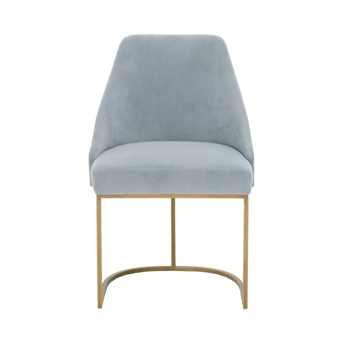 Patricia Coastal Velvet Dining Chair, Set 2 - Chair Side View | Bone & Brass