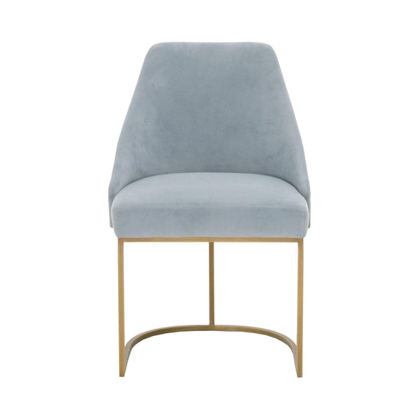 Patricia Coastal Velvet Dining Chair, Set 2 - Chair Side View | Bone & Brass
