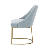 Patricia Coastal Velvet Dining Chair, Set 2 - Chair Detail | Bone & Brass