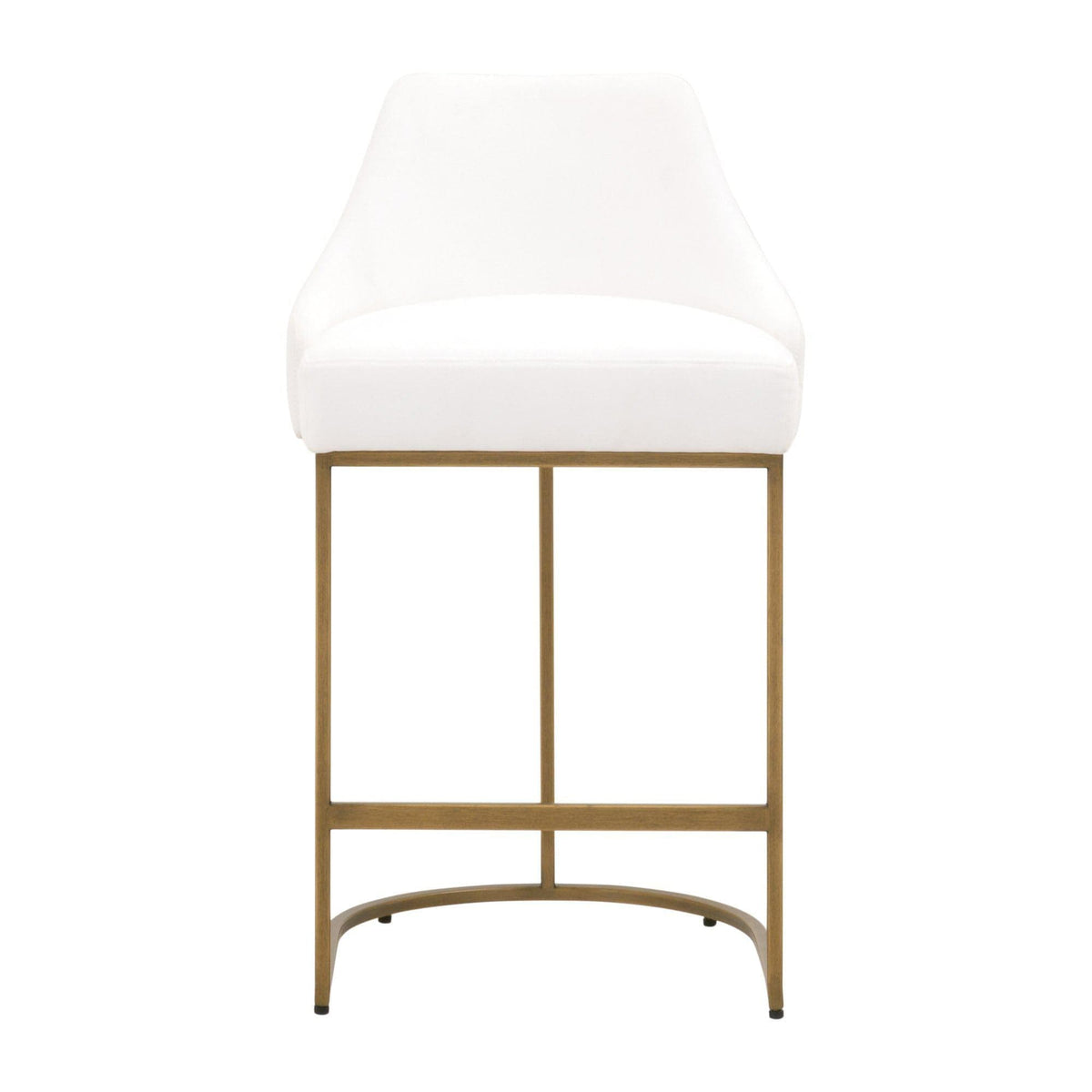 Patricia Ivory & Gold Counter Stool, Set 2 - Stool Side View | Bone & Brass