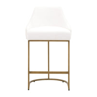 Patricia Ivory & Gold Counter Stool, Set 2 - Stool Side View | Bone & Brass