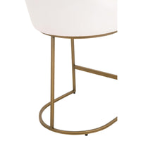 Patricia Ivory & Gold Counter Stool, Set 2 - Stool Side View | Bone & Brass