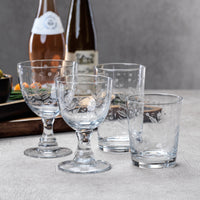 Patricia Tall Old Fashioned Glasses, Set 4 - Glass Close Up | Bone & Brass