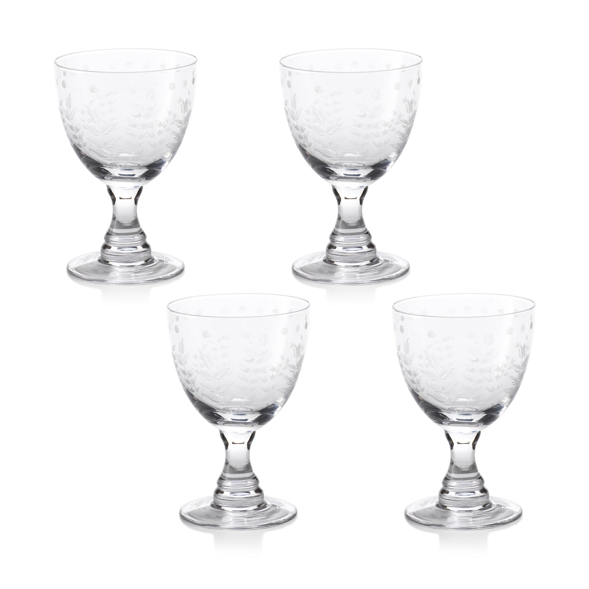 Patricia Tall Red Wine Glass, Set 4 - Glass Stem Detail | Bone & Brass