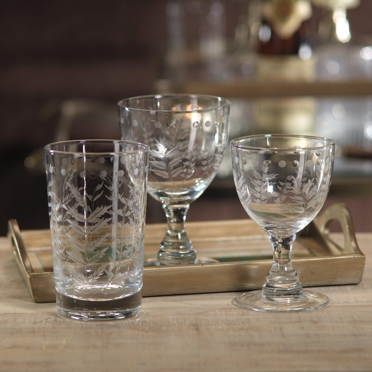 Patricia Tall Red Wine Glass, Set 4 - Glass Bowl Detail | Bone & Brass