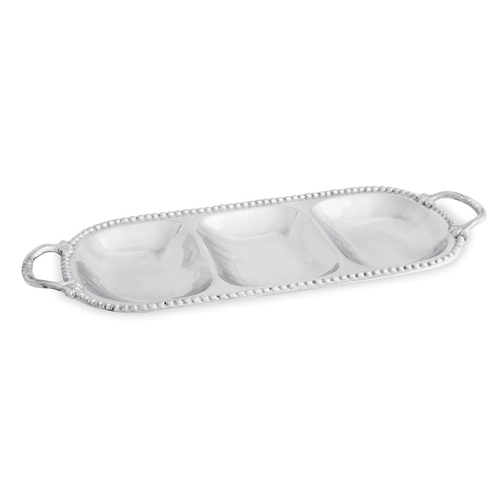Pearl David Large Triple Condiment Tray | Bone & Brass