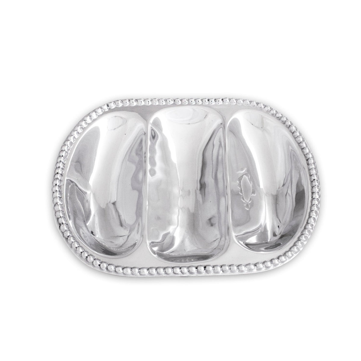 Pearl Large Triple Serving Platter | Bone & Brass