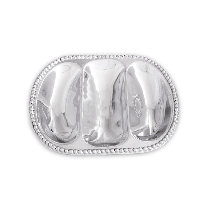 Pearl Large Triple Serving Platter | Bone & Brass