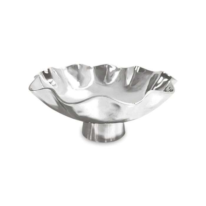 Pedestal Aluminum Carola Small Pedestal Bowl | Bone & Brass