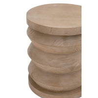 Peninsula Gray Pine Accent Table - Table Top View | Bone & Brass