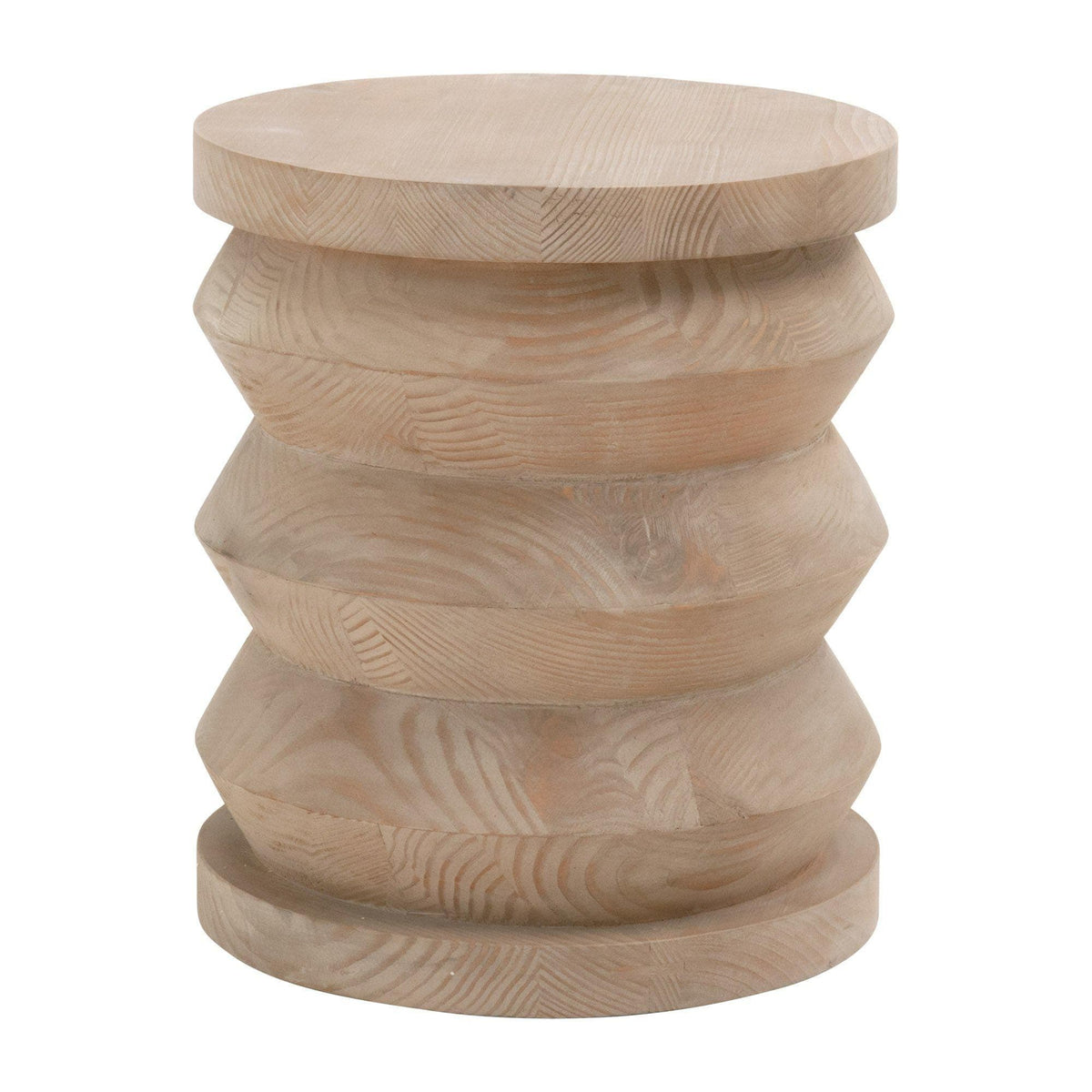 Peninsula Gray Pine Accent Table | Bone & Brass