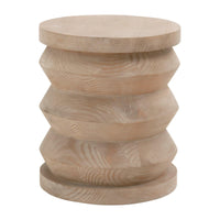 Peninsula Gray Pine Accent Table | Bone & Brass
