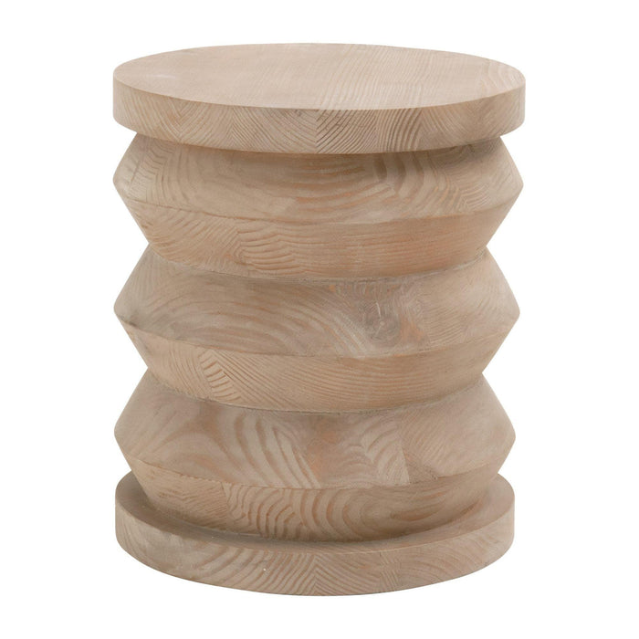 Peninsula Gray Pine Accent Table | Bone & Brass