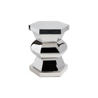 Peninsula Polished Stainless Steel Side Table | Bone & Brass