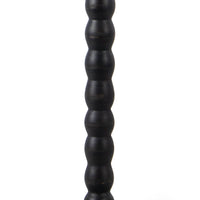 Ebony Perennial Buffet Lamp with hand-lathed solid wood base and rustic-chic finish.