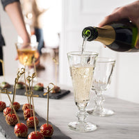 Perigord Champagne Flute Set-6 - Glass Detail | Bone & Brass