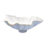 Periwinkle, White & Gold Bloom Medium Bowl | Bone & Brass