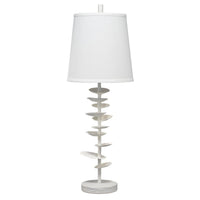 Petals White Gesso Table Lamp | Bone & Brass