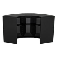 Petra Matte Black Industrial Bar, steel frame, modern design, 42"H x 78"W x 35"D.