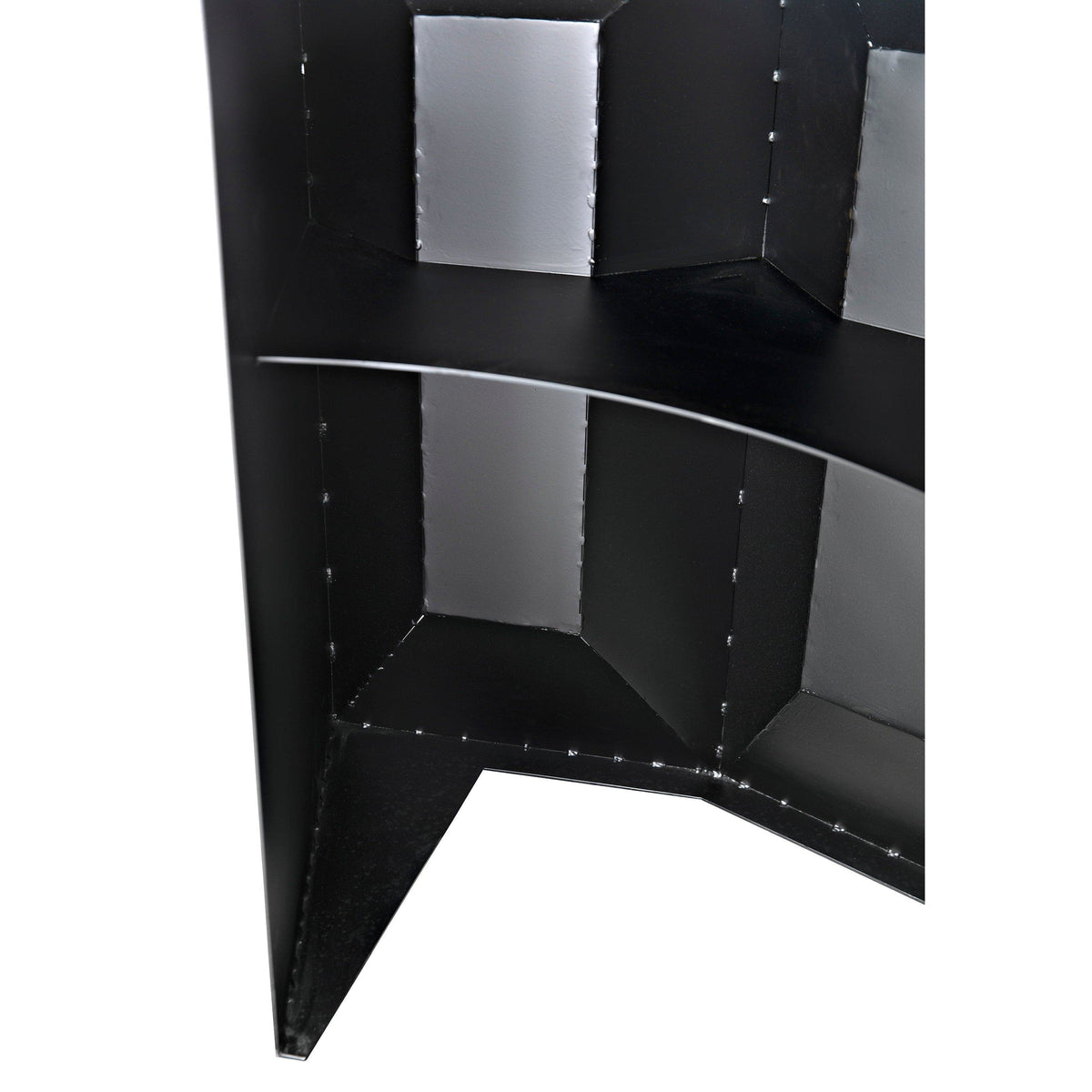 Petra Matte Black Industrial Bar with steel framing and modern design.