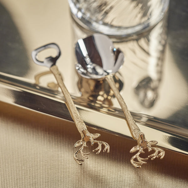Peura Stag's Head Bottle Opener - Bar Set Detail | Bone & Brass