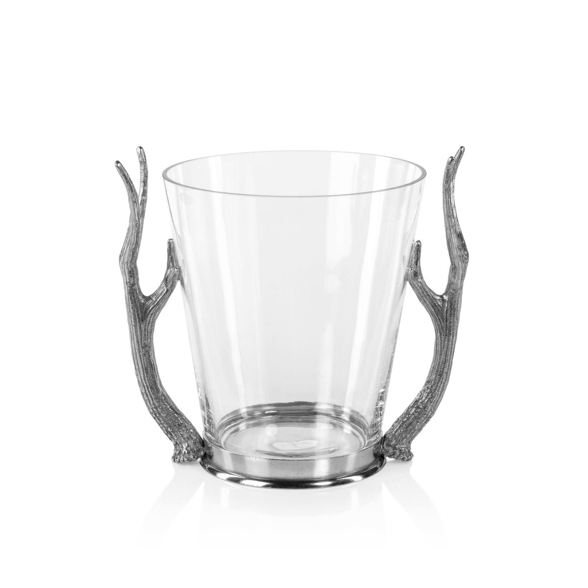 Pewter Antler Handle Ice Bucket | Bone & Brass