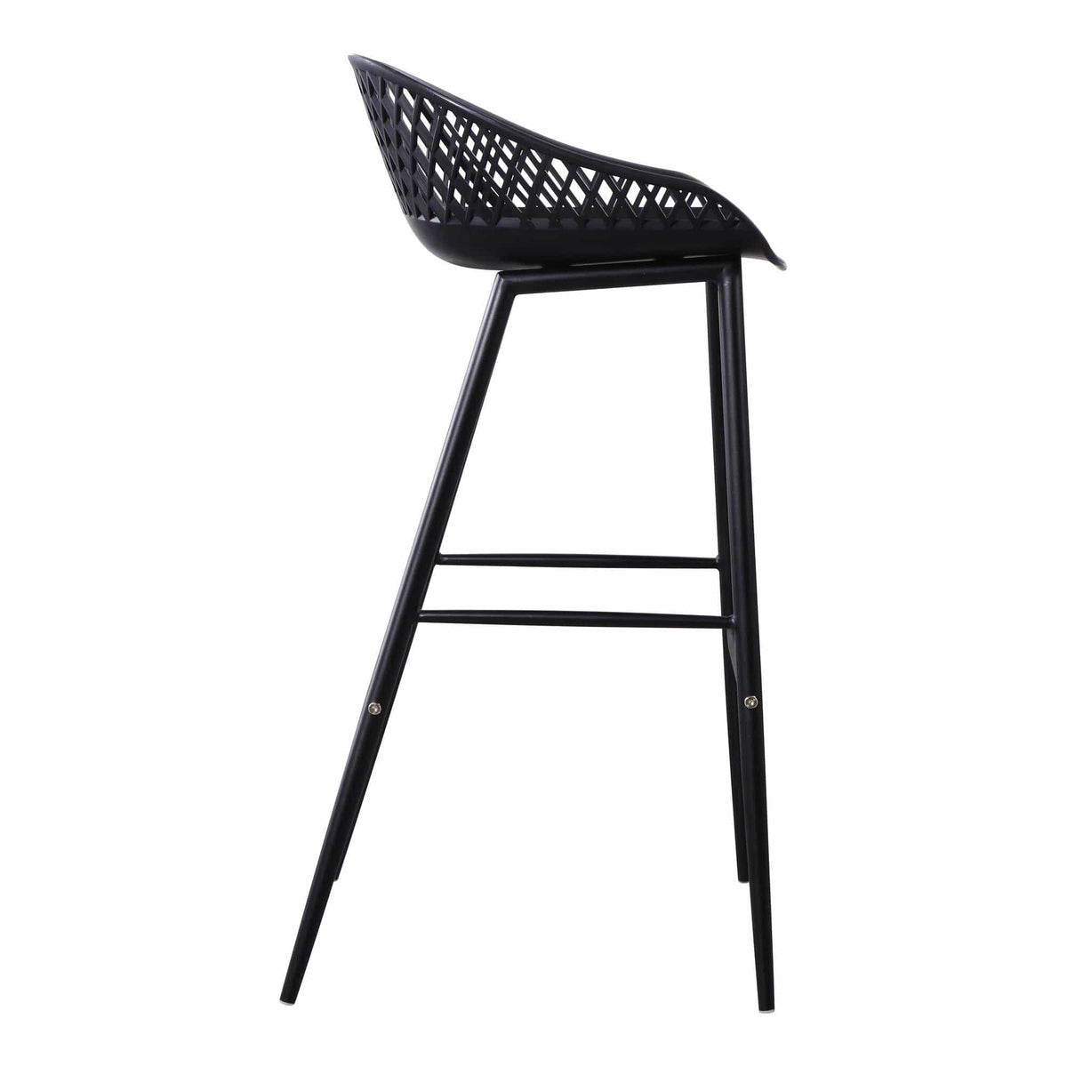 Piazza Black Outdoor Barstool, Set 2 - Outdoor Stool View | Bone & Brass