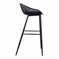 Piazza Black Outdoor Barstool, Set 2 - Outdoor Stool View | Bone & Brass