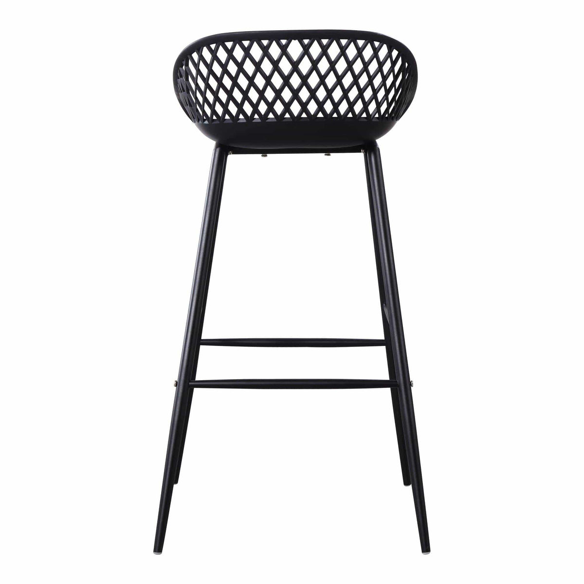 Piazza Black Outdoor Barstool, Set 2 - Patio Stool View | Bone & Brass