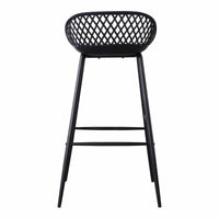 Piazza Black Outdoor Barstool, Set 2 - Patio Stool View | Bone & Brass