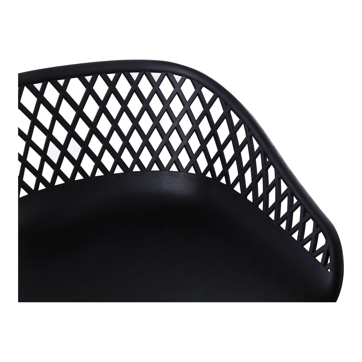 Piazza Black Outdoor Barstool, Set 2 - Outdoor Stool Side View | Bone & Brass