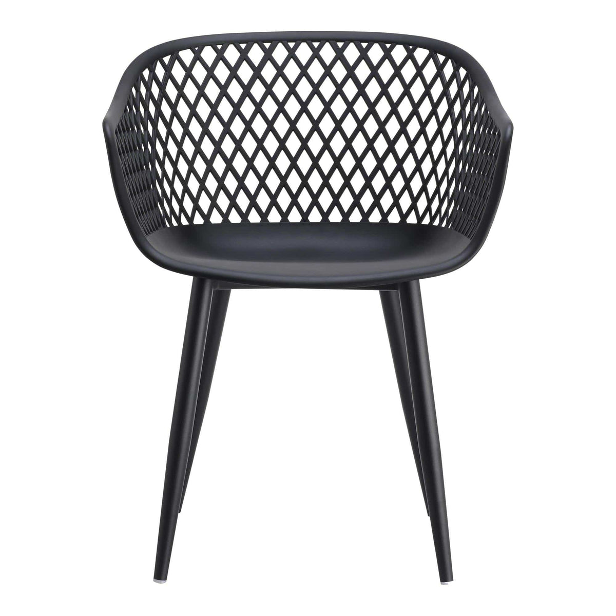 Piazza Black Outdoor Dining Chair, Set 2 - Outdoor Chair Detail | Bone & Brass