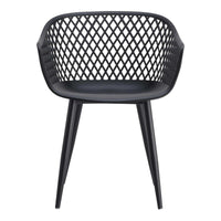 Piazza Black Outdoor Dining Chair, Set 2 - Outdoor Chair Detail | Bone & Brass