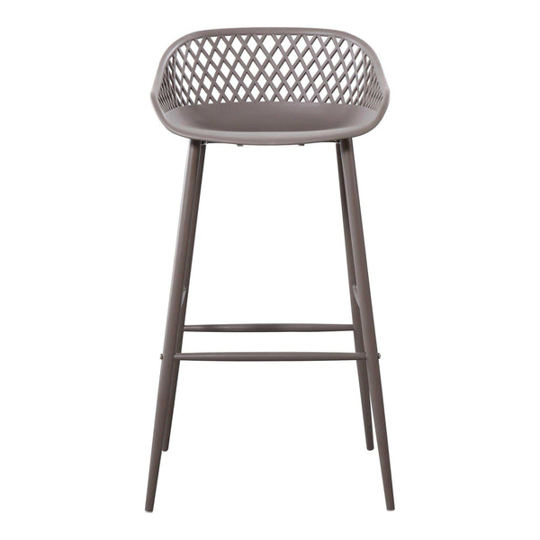 Piazza Grey Outdoor Barstool, Set 2 - Outdoor Stool Side View | Bone & Brass