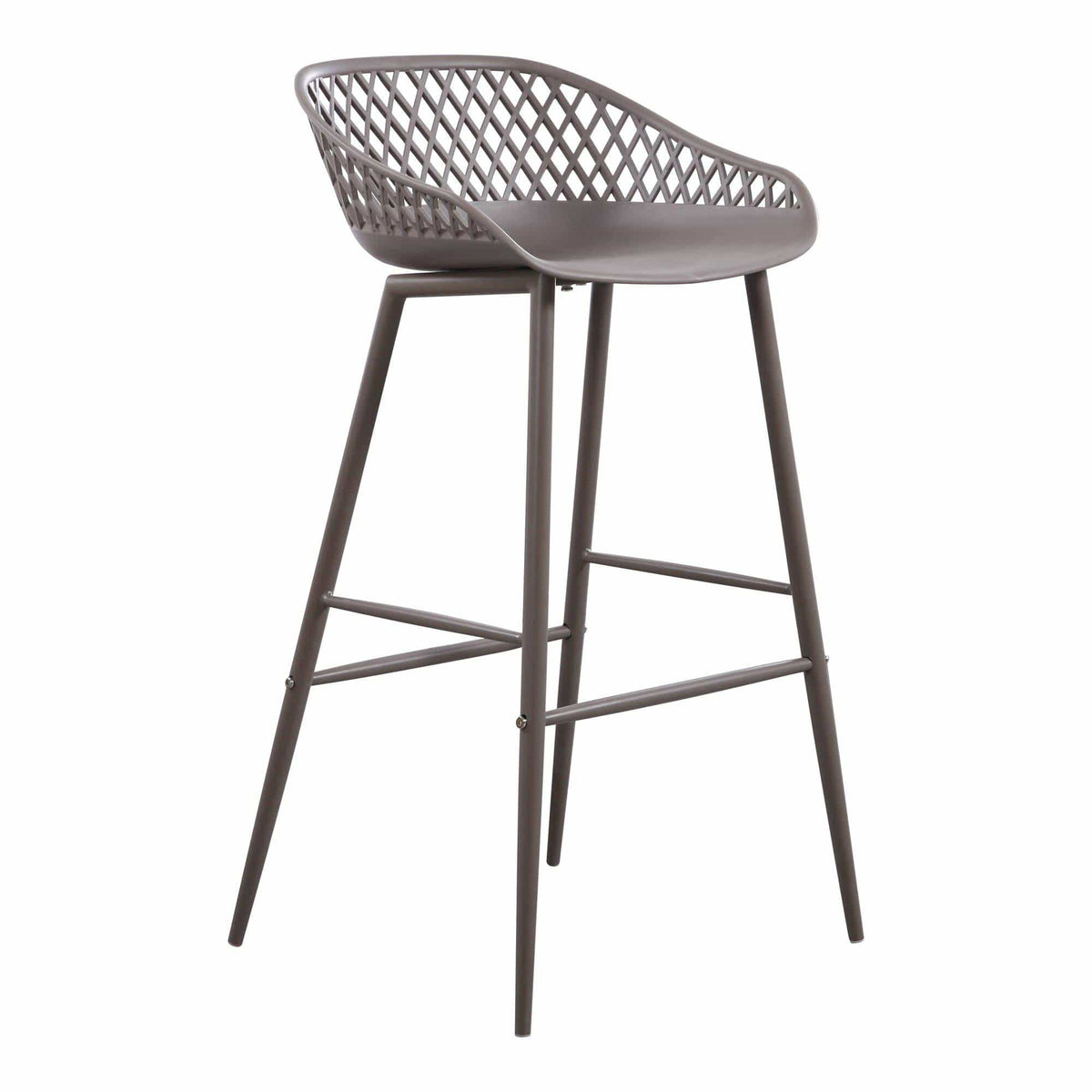 Piazza Grey Outdoor Barstool, Set 2 - Outdoor Stool Detail | Bone & Brass