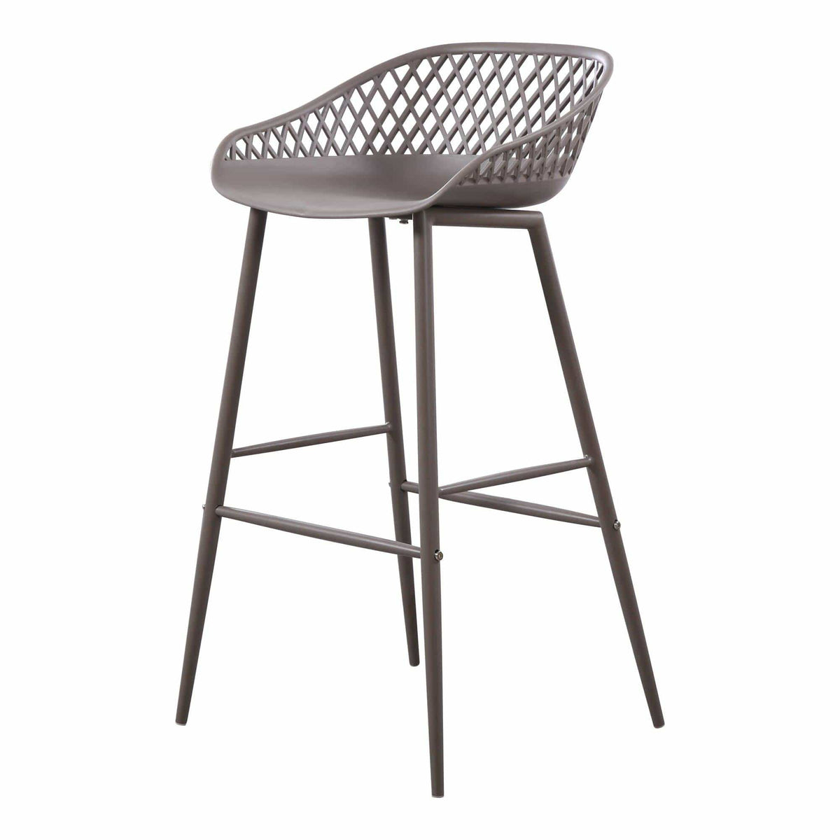 Piazza Grey Outdoor Barstool, Set 2 | Bone & Brass