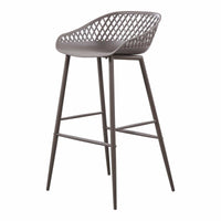Piazza Grey Outdoor Barstool, Set 2 | Bone & Brass