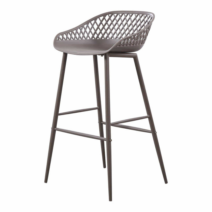 Piazza Grey Outdoor Barstool, Set 2 | Bone & Brass