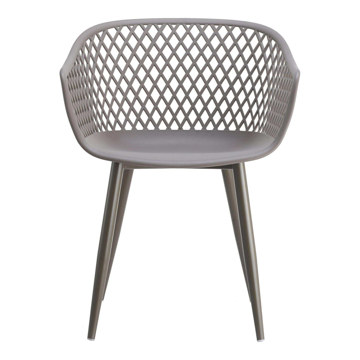 Piazza Grey Outdoor Dining Chair, Set 2 - Outdoor Dining Chair Side View | Bone & Brass