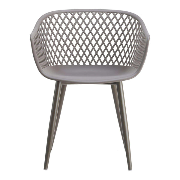 Piazza Grey Outdoor Dining Chair, Set 2 - Outdoor Dining Chair Side View | Bone & Brass