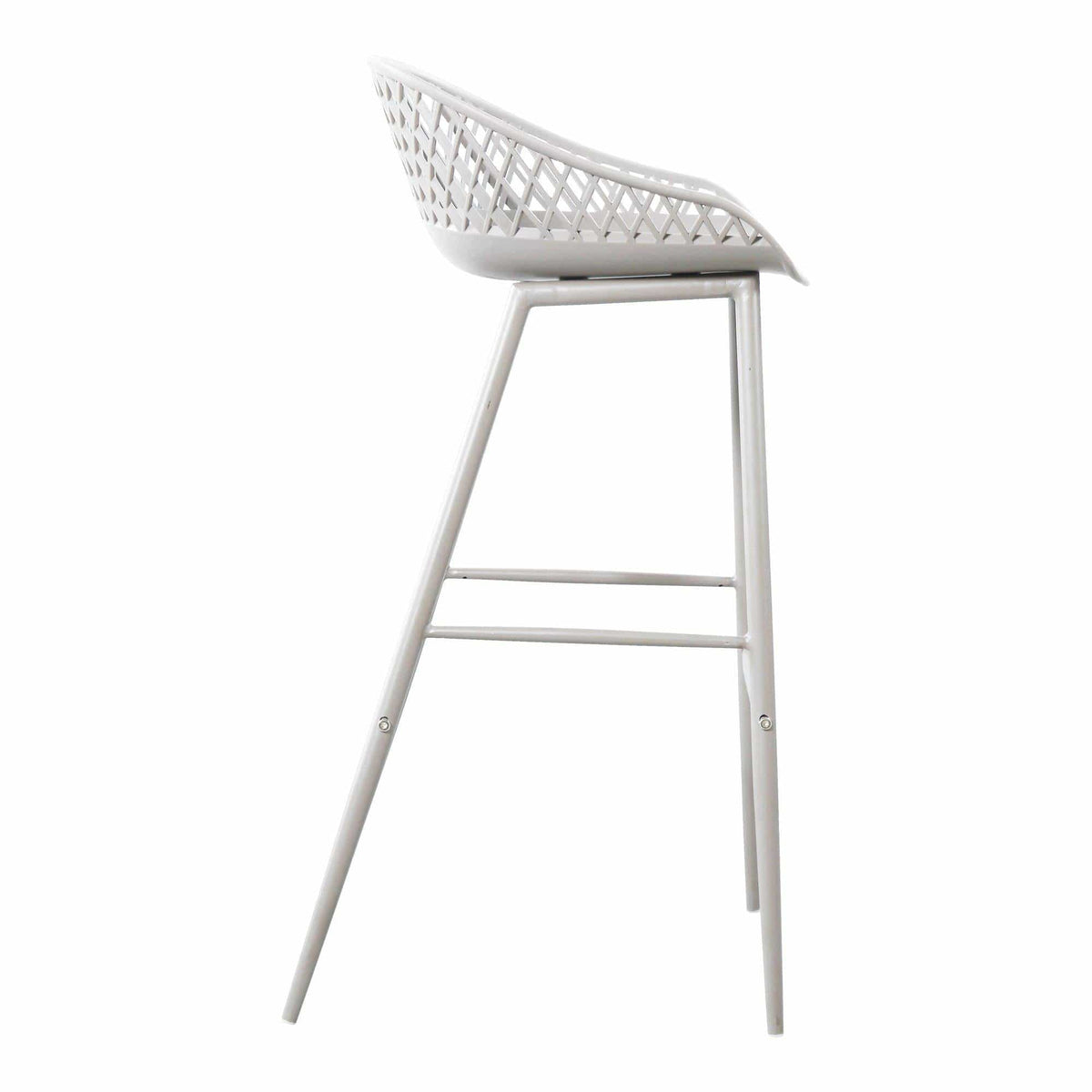 Piazza White Outdoor Barstool, Set 2 - Outdoor Stool View | Bone & Brass
