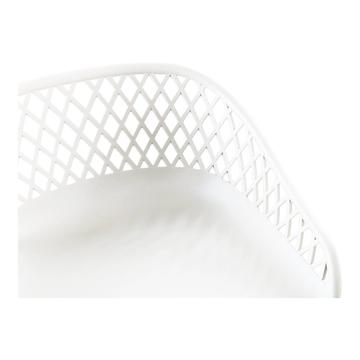 Piazza White Outdoor Barstool, Set 2 - Outdoor Stool Side View | Bone & Brass