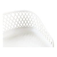 Piazza White Outdoor Barstool, Set 2 - Outdoor Stool Side View | Bone & Brass