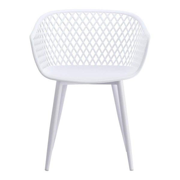 Piazza White Outdoor Dining Chair, Set 2 - Outdoor Dining Chair Side View | Bone & Brass