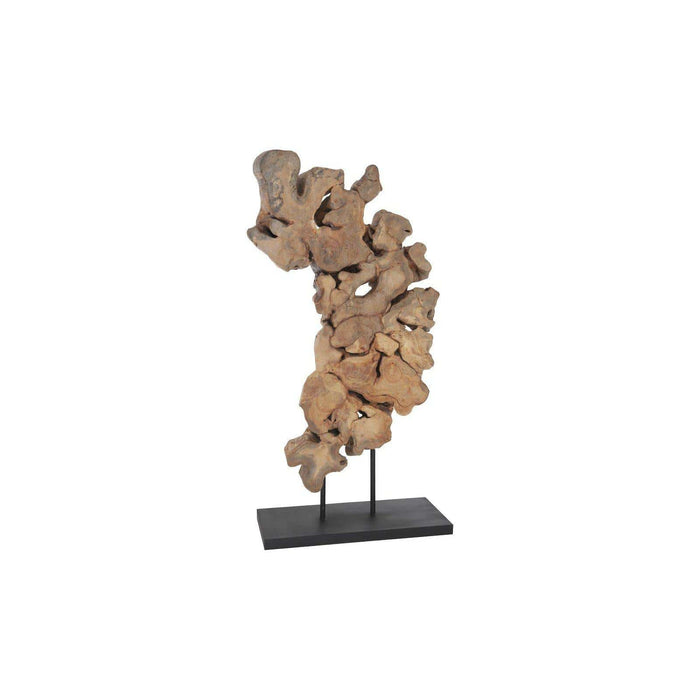 Pipal Wood Sculpture | Bone & Brass