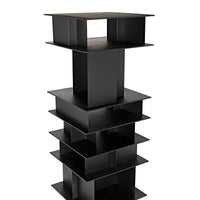 Pisa Shelf Black Steel, a modern matte black industrial strength steel shelving unit.