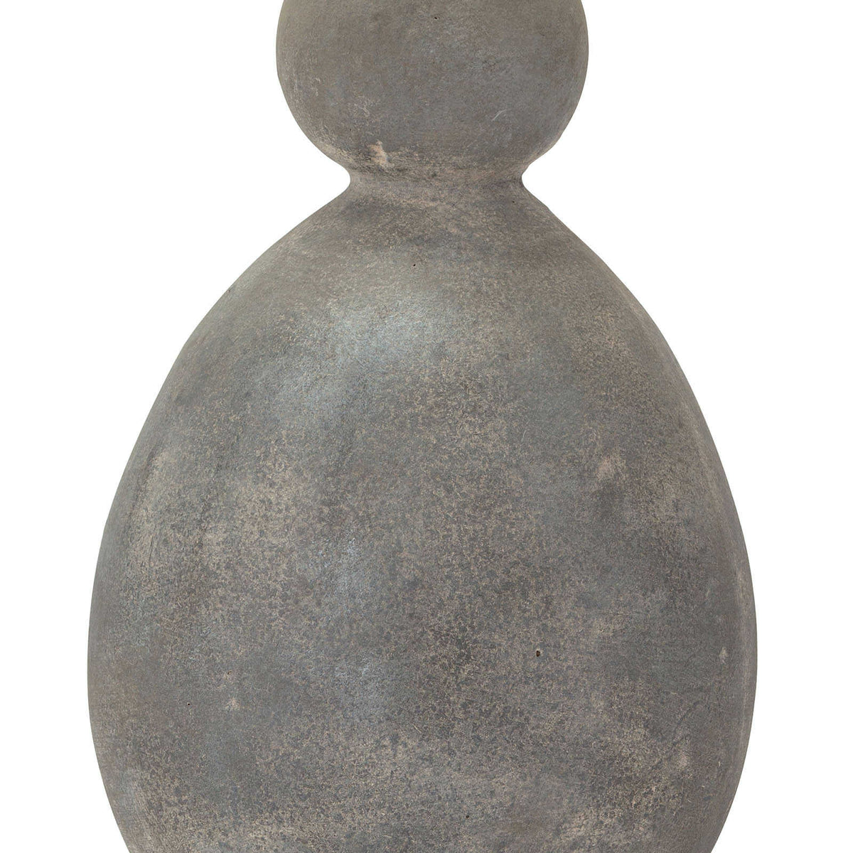 Playa ceramic table lamp base with earthen tones and organic glaze, featuring a rounded, undulating form.