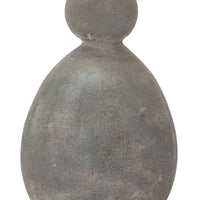 Playa ceramic table lamp base with earthen tones and organic glaze, featuring a rounded, undulating form.