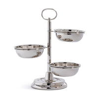Polished Nickel 3-Tier Appetizer Condiment Server | Bone & Brass